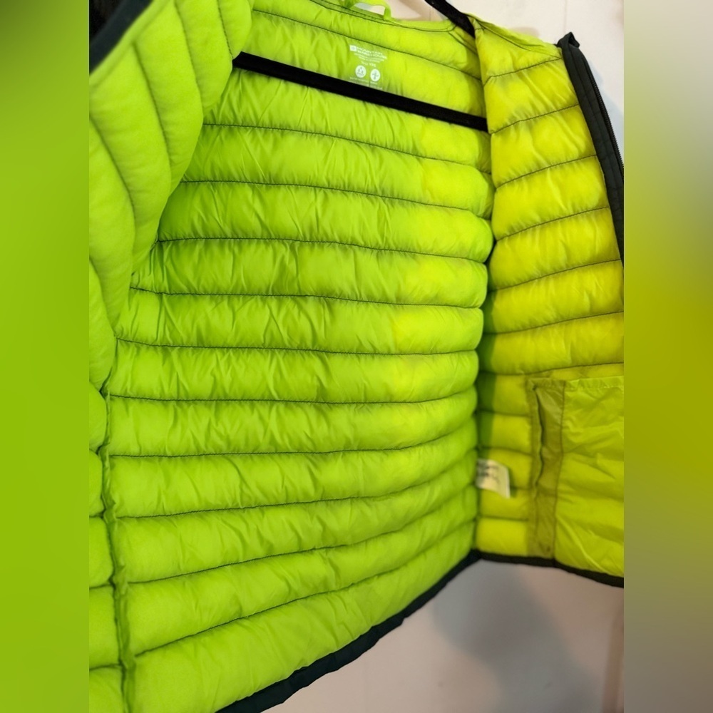 Mountain Warehouse Seasons Kids Insulated Jacket Green Puffer with Hood, Size L - Picture 7 of 8